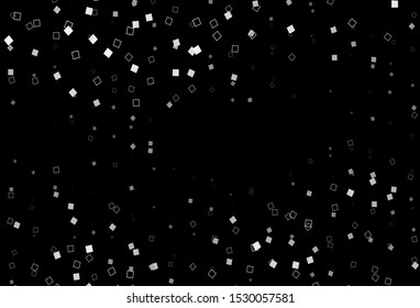 Dark Silver, Gray vector cover with polygonal style. Beautiful illustration with rectangles and squares. Background for cell phones.