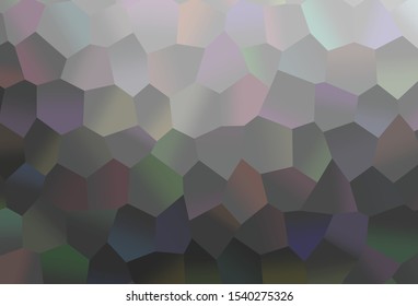Dark Silver, Gray vector cover with set of hexagons. Illustration of abstract hexagons on colorful surface. Pattern for ads, leaflets.