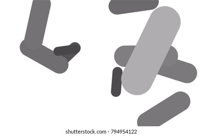Dark Silver, Gray vector cover with rounded stripes. Shining colored illustration with rounded stripes. The pattern can be used as ads, poster, banner for medicine.