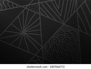 Dark Silver, Gray vector doodle blurred texture. Modern geometrical abstract illustration with doodles. The template can be used as a background for cell phones.