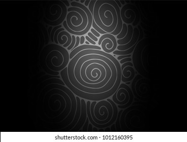 Dark Silver, Gray vector doodle blurred pattern. Shining colored illustration with doodles in Zen tangle style. The textured pattern can be used for website.