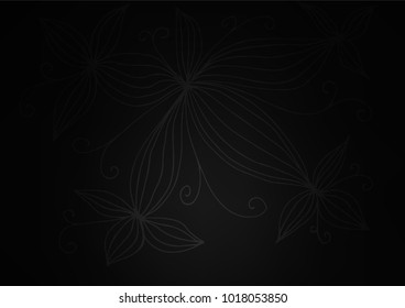 Dark Silver, Gray vector doodle blurred background. Decorative shining illustration with doodles on abstract template. Brand-new design for your business.