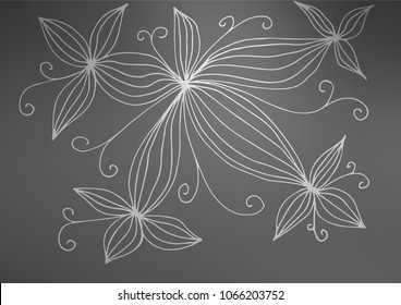 Dark Silver, Gray vector doodle blurred texture. An elegant bright illustration with lines in Natural style. A new texture for your design.