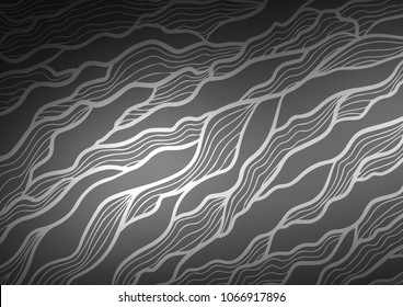 Dark Silver, Gray vector doodle blurred pattern. Blurred decorative design in Indian style with Zen tangles. The pattern can be used for wallpapers and coloring books.