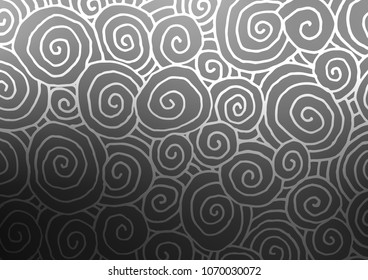 Dark Silver, Gray vector doodle blurred pattern. Shining colored illustration with doodles in Zen tangle style. The elegant pattern can be used as a part of a brand book.