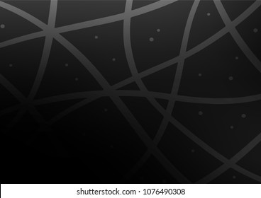 Dark Silver, Gray vector doodle blurred template. Colorful abstract illustration with lines in Asian style. The pattern can be used for heads of websites and designs.