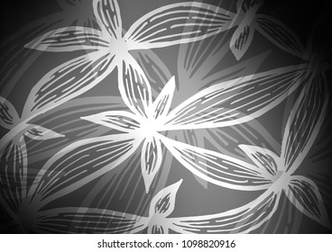 Dark Silver, Gray vector doodle blurred template. Modern geometrical abstract illustration with doodles. The pattern can be used for coloring books and pages for kids.