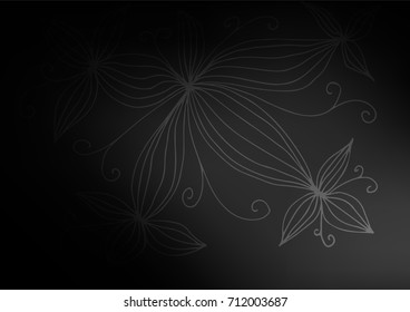 Dark Silver, Gray vector doodle blurred background. A completely new color illustration in doodle style. The pattern can be used for wallpapers and coloring books.