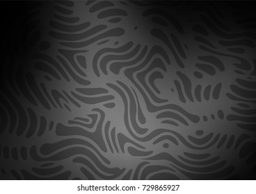 Dark Silver, Gray vector doodle blurred template. Blurred decorative design in Indian style with lines. Hand painted design for web, wrapping, wallpaper.