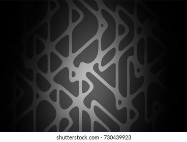 Dark Silver, Gray vector doodle blurred template. Shining colored illustration with doodles in Zen tangle style. A completely new design for your business.