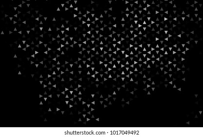 Dark Silver, Gray vector geometric simple minimalistic background, which consist of triangles on white background. Triangular pattern with gradient for your business design. 