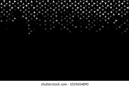Dark Silver, Gray vector geometric simple minimalistic background, which consist of triangles on white background. Triangular pattern with gradient for your business design. 