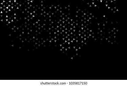 Dark Silver, Gray vector geometric simple minimalistic background, which consist of triangles on white background. Triangular pattern with gradient for your business design. 
