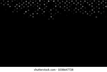 Dark Silver, Gray vector geometric simple minimalistic background, which consist of triangles on white background. Triangular pattern with gradient for your business design. 