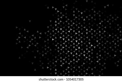 Dark Silver, Gray vector geometric simple minimalistic background, which consist of triangles on white background. Triangular pattern with gradient for your business design. 