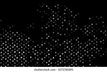 Dark Silver, Gray vector geometric simple minimalistic background, which consist of triangles on white background. Triangular pattern with gradient for your business design. 