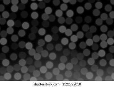 Dark Silver, Gray vector glossy bokeh pattern. Glitter abstract illustration with an elegant design. The background for your creative designs.