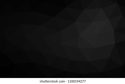 Dark Silver, Gray vector hexagon mosaic triangle mosaic. Shining illustration, which consist of triangles. The textured pattern can be used for background.