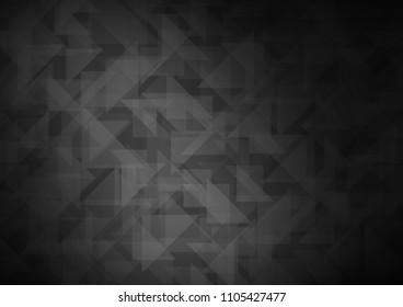 Dark Silver, Gray vector hexagon mosaic cover. A completely new color illustration in a vague style. A new texture for your design.