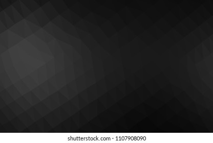 Dark Silver, Gray vector hexagon mosaic texture. Shining colored illustration in a Brand new style. The completely new template can be used for your brand book.