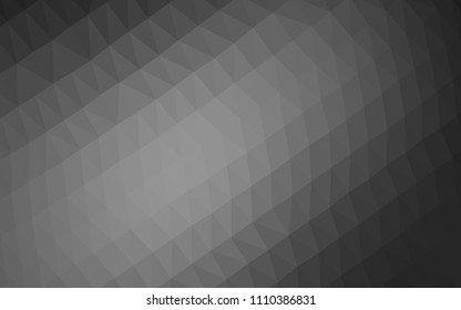Dark Silver, Gray vector hexagon mosaic template. Creative geometric illustration in Origami style with gradient. A completely new design for your business.