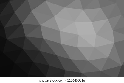 Dark Silver, Gray vector hexagon mosaic triangle mosaic. Brand new colored illustration in blurry style with gradient. The best triangular design for your business.