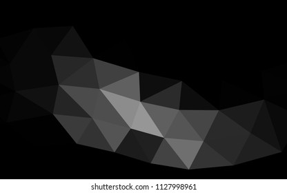 Dark Silver, Gray vector hexagon mosaic triangle mosaic. A sample with polygonal shapes. The textured pattern can be used for background.