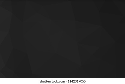 Dark Silver, Gray vector hexagon mosaic cover. Shining illustration, which consist of triangles. A new texture for your design.