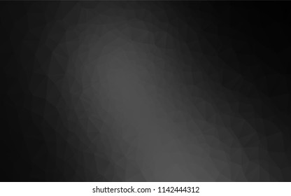 Dark Silver, Gray vector hexagon mosaic cover. A sample with polygonal shapes. The elegant pattern can be used as part of a brand book.