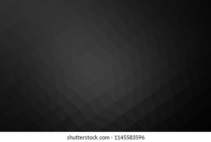Dark Silver, Gray vector hexagon mosaic texture. Glitter abstract illustration with an elegant design. The template can be used as a background for cell phones.