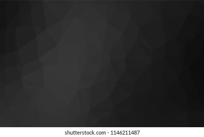 Dark Silver, Gray vector hexagon mosaic template. Colorful illustration in abstract style with gradient. The best triangular design for your business.