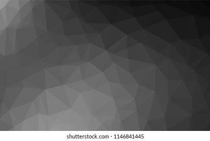 Dark Silver, Gray vector hexagon mosaic template. A vague abstract illustration with gradient. A completely new template for your business design.