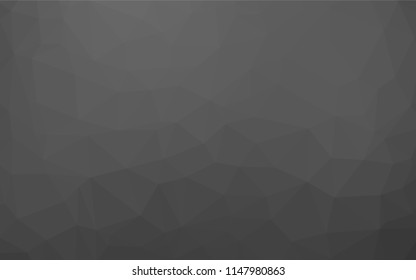 Dark Silver, Gray vector hexagon mosaic texture. Shining illustration, which consist of triangles. The textured pattern can be used for background.
