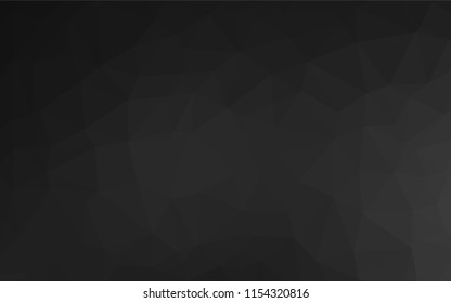 Dark Silver, Gray vector hexagon mosaic cover. Colorful illustration in abstract style with gradient. The polygonal design can be used for your web site.