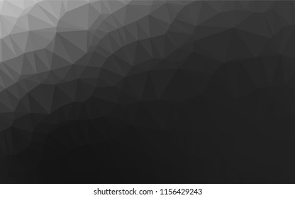 Dark Silver, Gray vector hexagon mosaic texture. Modern geometrical abstract illustration with gradient. Triangular pattern for your business design.
