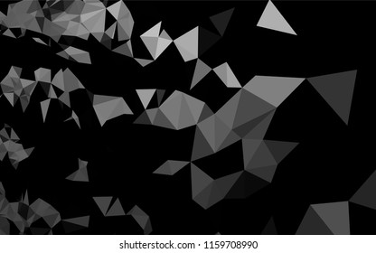 Dark Silver, Gray vector hexagon mosaic texture. Colorful abstract illustration with gradient. The textured pattern can be used for background.