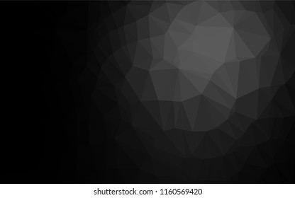 Dark Silver, Gray vector hexagon mosaic texture. Glitter abstract illustration with an elegant design. A completely new template for your business design.