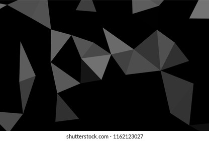 Dark Silver, Gray vector hexagon mosaic template. Creative geometric illustration in Origami style with gradient. The best triangular design for your business.