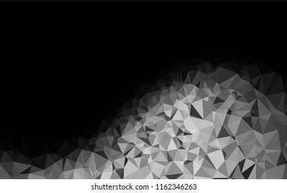 Dark Silver, Gray vector hexagon mosaic template. Creative geometric illustration in Origami style with gradient. The elegant pattern can be used as part of a brand book.