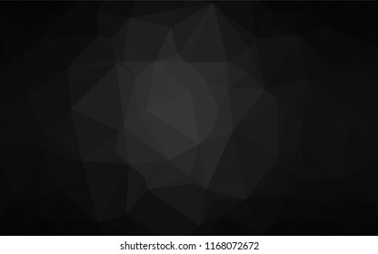 Dark Silver, Gray vector hexagon mosaic cover. Geometric illustration in Origami style with gradient.  The completely new template can be used for your brand book.