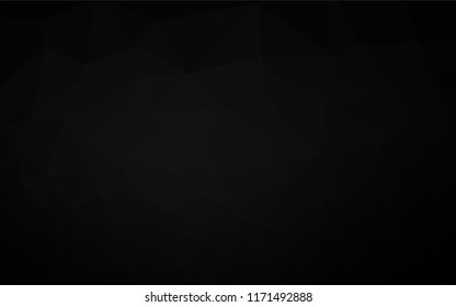 Dark Silver, Gray vector hexagon mosaic texture. Creative geometric illustration in Origami style with gradient. The textured pattern can be used for background.