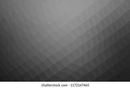 Dark Silver, Gray vector hexagon mosaic template. Colorful illustration in abstract style with gradient. A new texture for your design.
