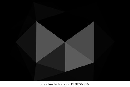 Dark Silver, Gray vector hexagon mosaic cover. An elegant bright illustration with gradient. The completely new template can be used for your brand book.
