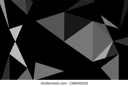 Dark Silver, Gray vector hexagon mosaic texture. Shining colored illustration in a Brand new style. Brand new design for your business.