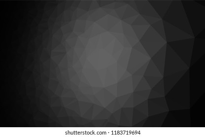 Dark Silver, Gray vector hexagon mosaic texture. A vague abstract illustration with gradient. The textured pattern can be used for background.