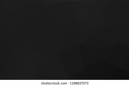 Dark Silver, Gray vector hexagon mosaic template. Creative illustration in halftone style with gradient. The elegant pattern can be used as part of a brand book.