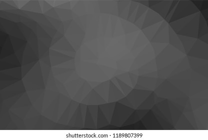 Dark Silver, Gray vector hexagon mosaic texture. A vague abstract illustration with gradient. The textured pattern can be used for background.