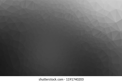 Dark Silver, Gray vector hexagon mosaic template. A vague abstract illustration with gradient. Brand new style for your business design.