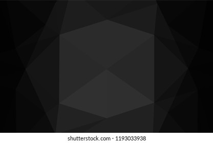 Dark Silver, Gray vector hexagon mosaic template. Glitter abstract illustration with an elegant design. The polygonal design can be used for your web site.