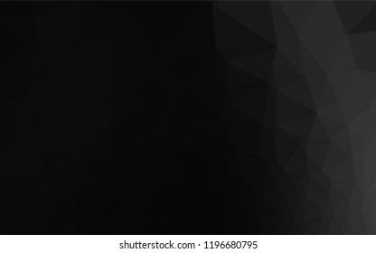 Dark Silver, Gray vector hexagon mosaic texture. Brand new colored illustration in blurry style with gradient. The template can be used as a background for cell phones.